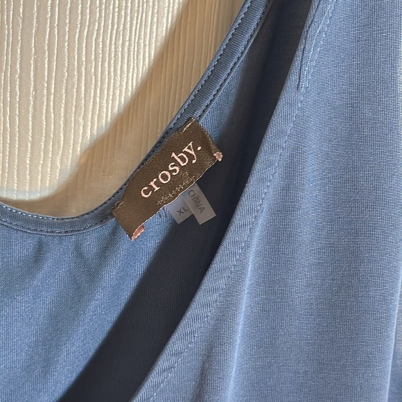 Crosby Blue sheer‎ tie shoulder tank top modal bland oversized size XL - Picture 3 of 7